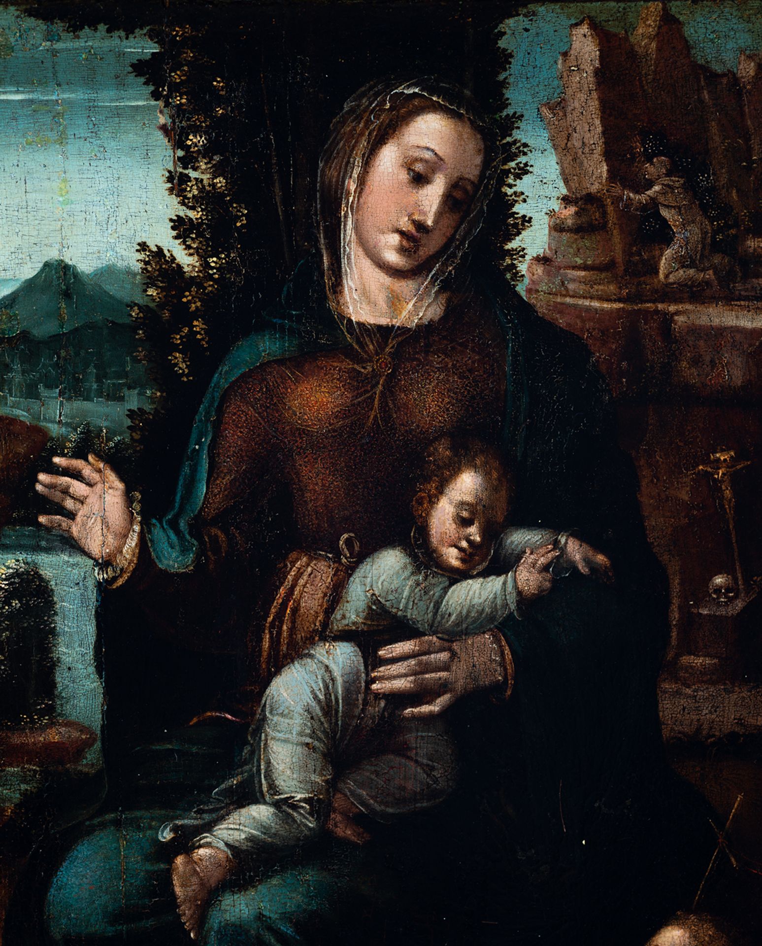 The Virgin with the Child Jesus and Saint John, Italian school, 15th - 16th century - Bild 2 aus 6