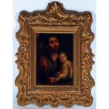 Saint Joseph with Child Jesus, 18th century Mexican colonial school