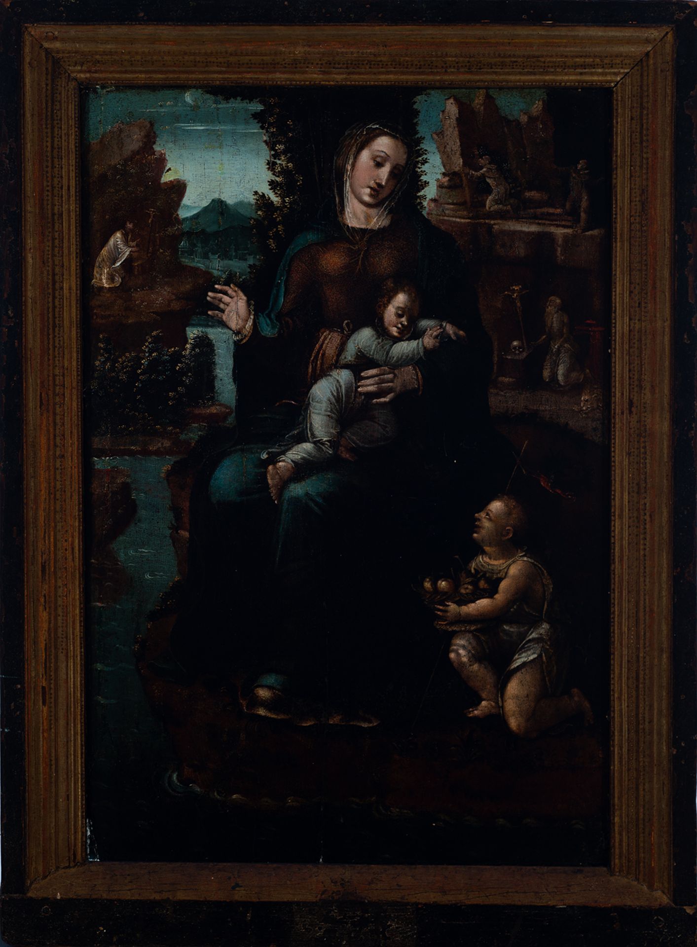 The Virgin with the Child Jesus and Saint John, Italian school, 15th - 16th century