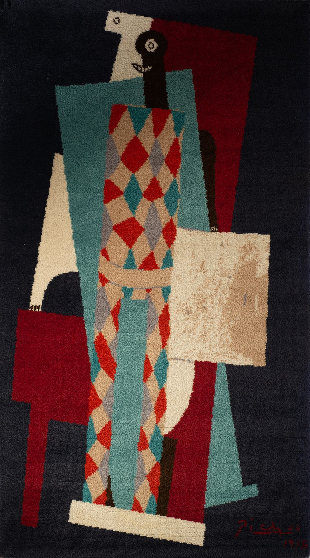 Pablo Picasso (1881 - 1973), wool rug from the "Harlequin" series