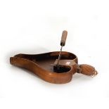 Rare olive wood chocolate slicer. Century XVIII