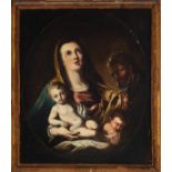 Oil on canvas Holy Family, 18th century Italian school