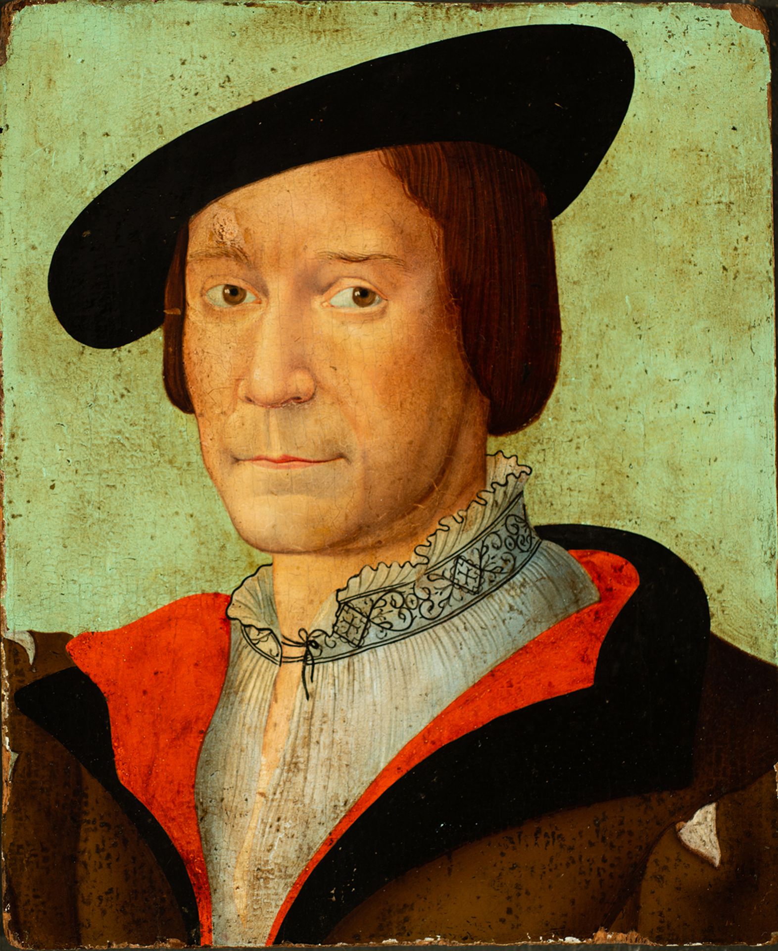 Portrait of a renaissance gentleman, possibly Northern Italian school of the 15th C - Bild 2 aus 7