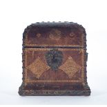 Rare Spanish offering in golden leather, 17th century