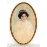 Valencian Lady portrait, Spanish school of the 19th C