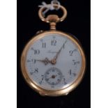 Longines pocket watch in 18k yellow gold, 19th - 20th century