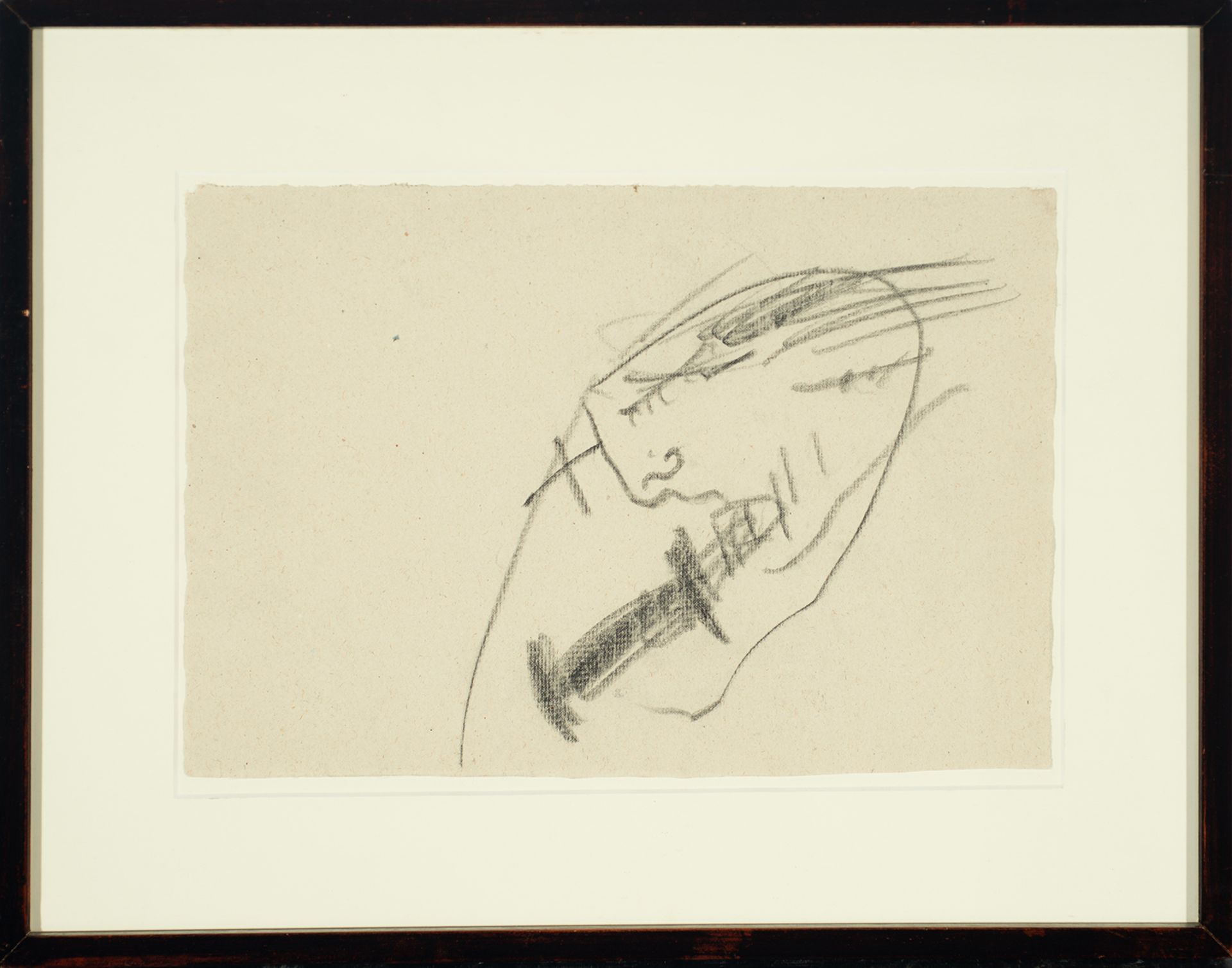 Antoni Tàpies (1923 - 2012), "Untitled", pencil on brown paper