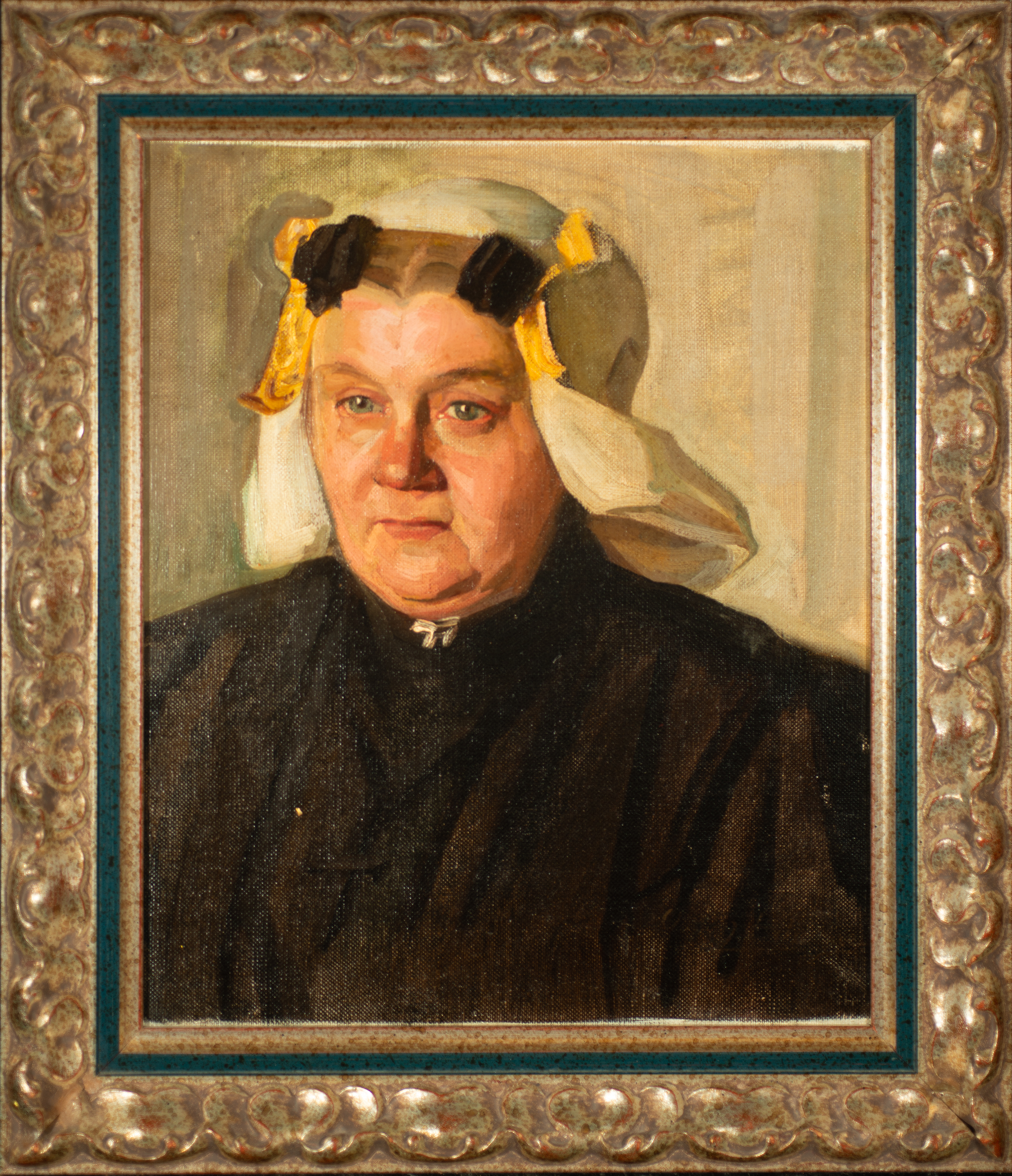 Portrait of a Dutch lady, signed Antonio Ortiz Echagüe