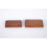 Pair of wooden tobacco boxes from the 19th century