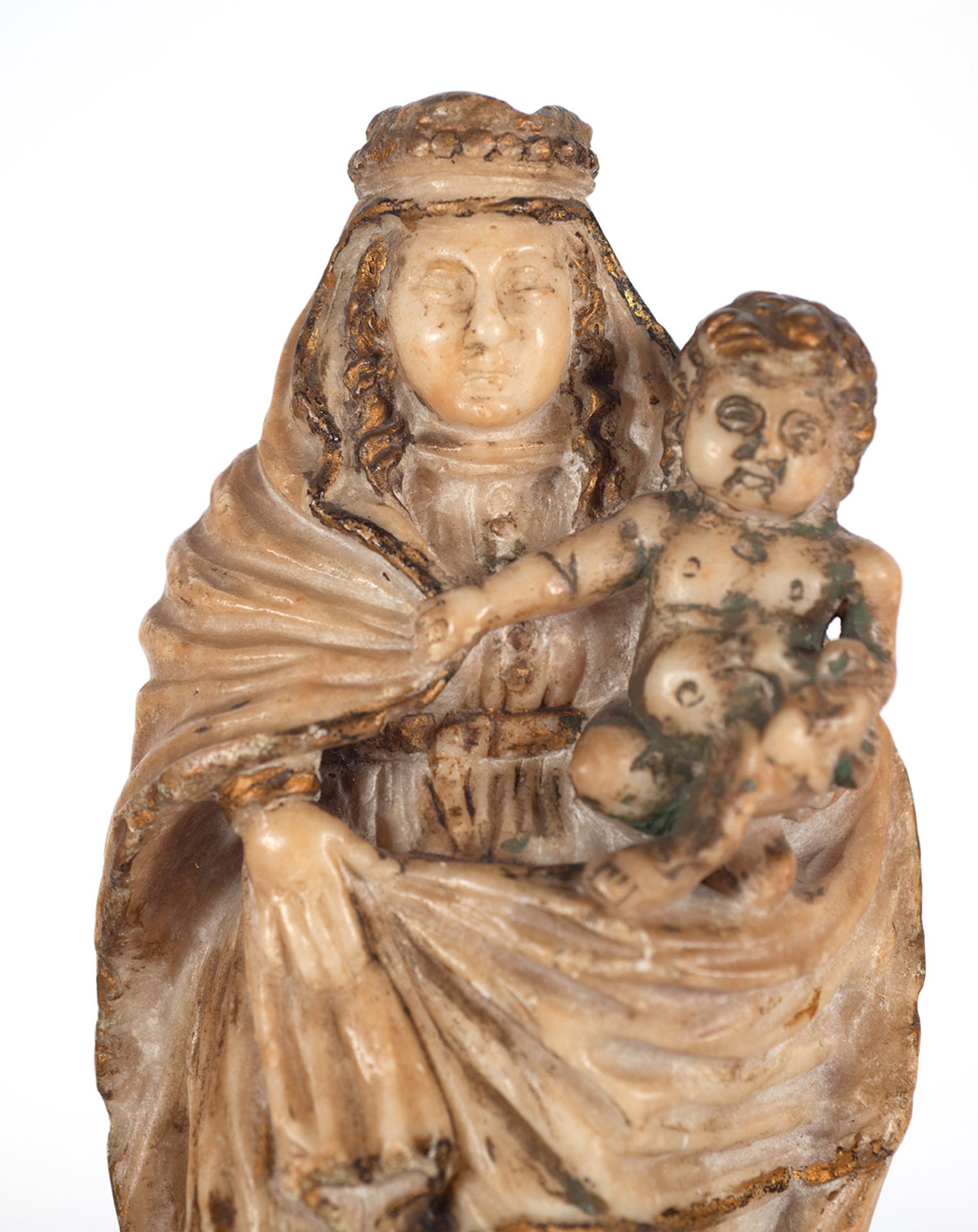 Virgin of Pilar in alabaster, 17th century - Image 2 of 4