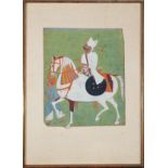 Portrait of Prince on Horseback, Rajasthan, India, possibly 18th - 19th century