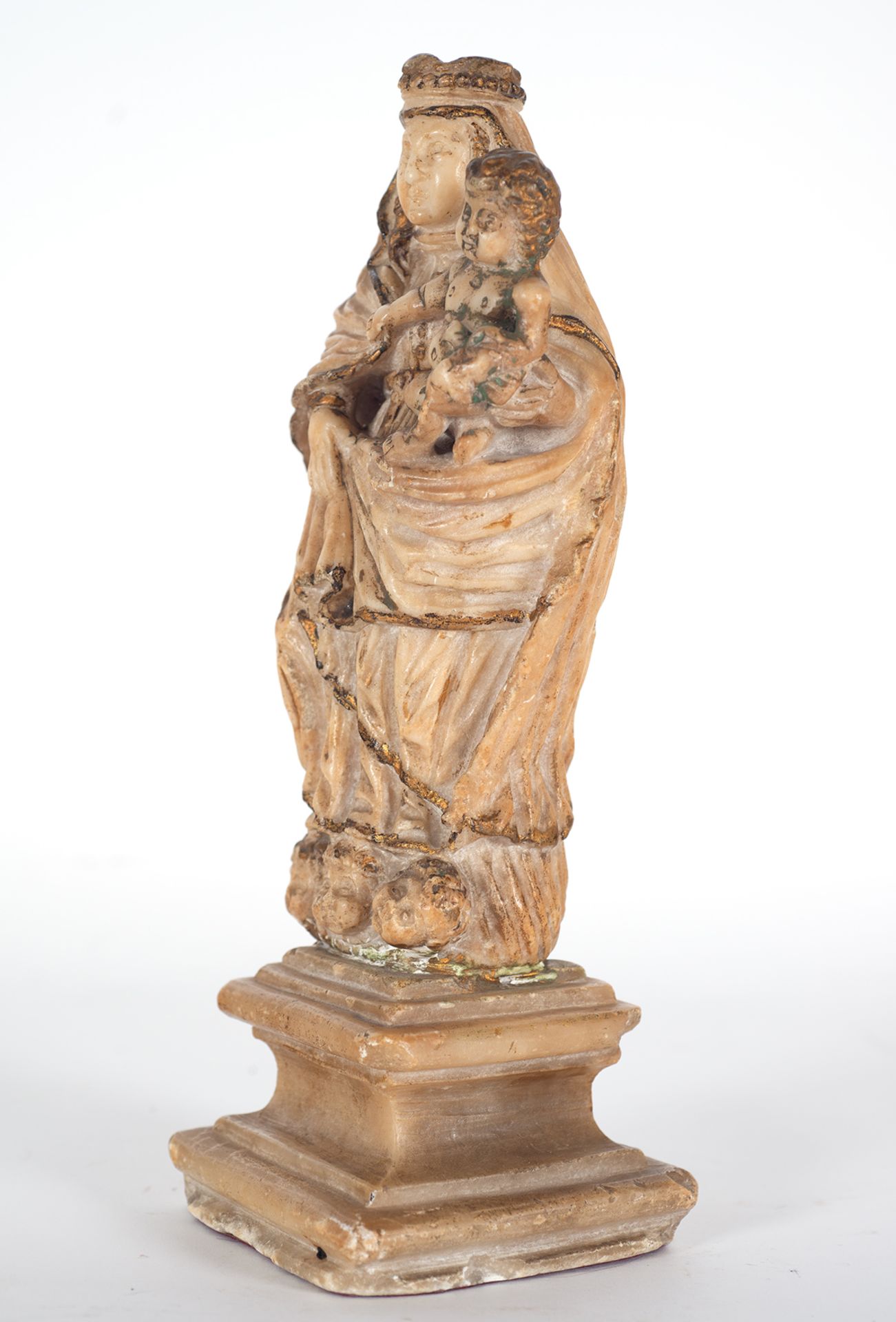 Virgin of Pilar in alabaster, 17th century