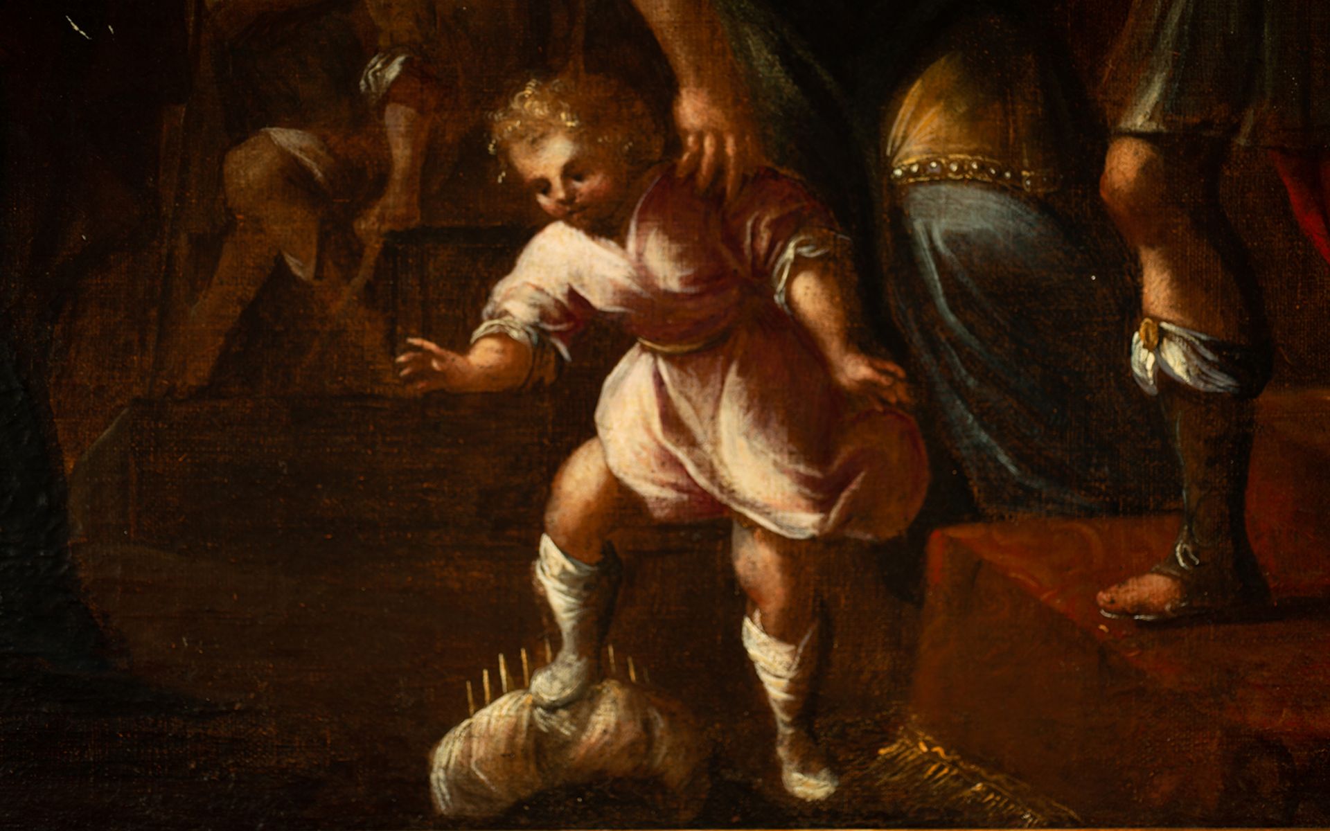 Moses stepping on the crown of Pharaoh, 17th century Italian school - Image 2 of 5