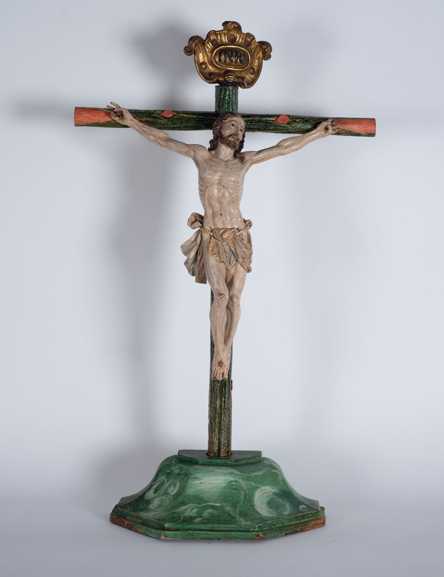 Colonial Christ in polychrome wood, Mexico or Guatemala, 18th - 19th century