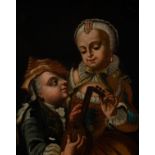 Pair of jesters, possibly colonial school, New Spain, 18th century