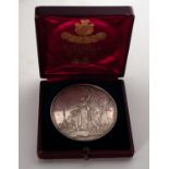 Very important commemorative silver medal of the IV centenary of the discovery of America