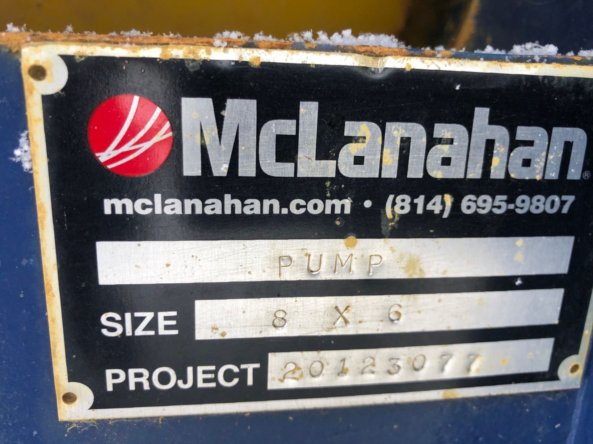 McLanahan 8" x 6" Slurry Pump, S/N 20123077, 100 hp, Variable-Speed; . - Subj to Bulk - Image 3 of 4