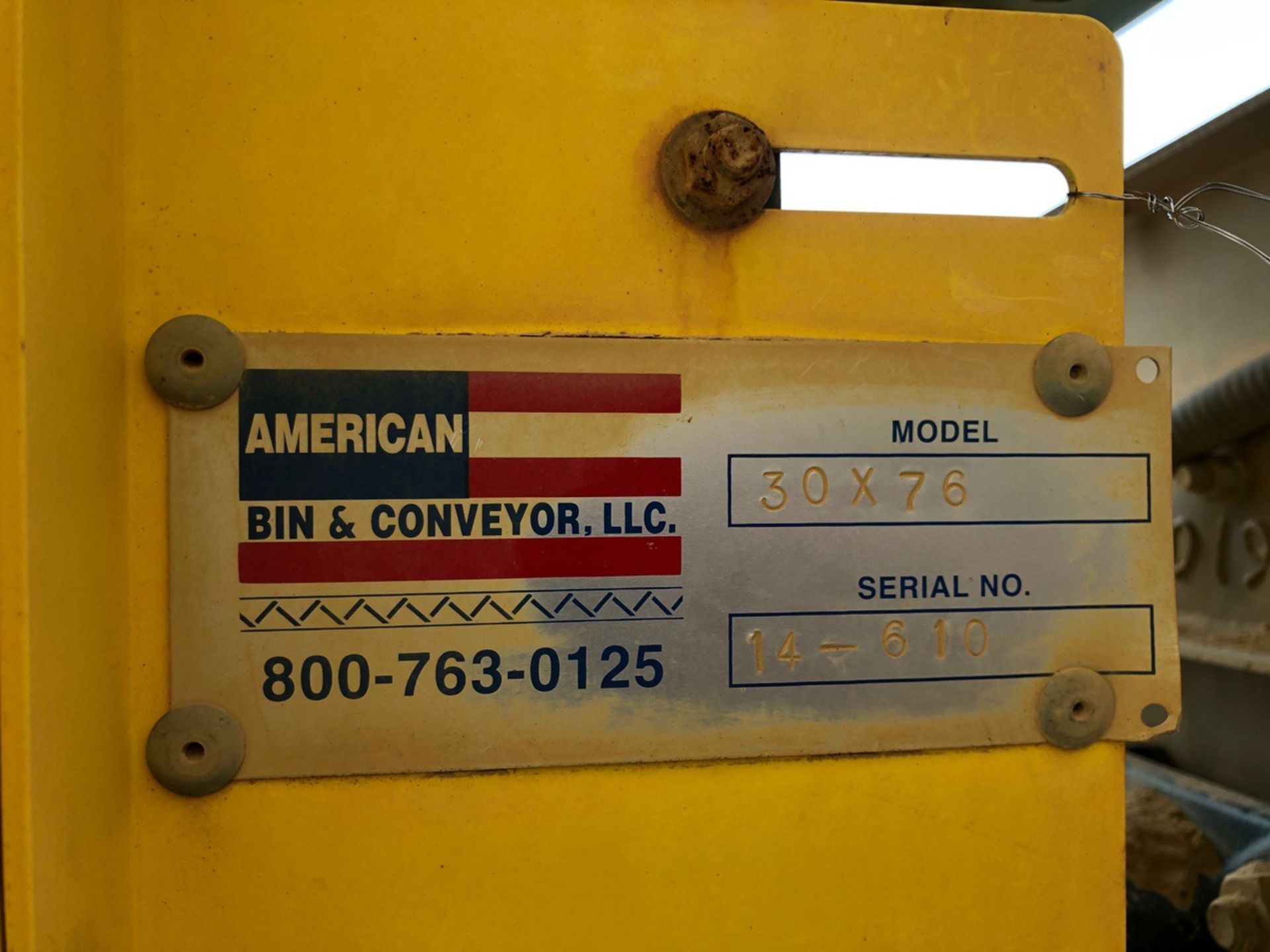American Bin & Conveyor Model 30x76 30" x 75' Power Belt Conveyor, S/N 14-610, (2014) - Subj to Bulk - Image 2 of 2