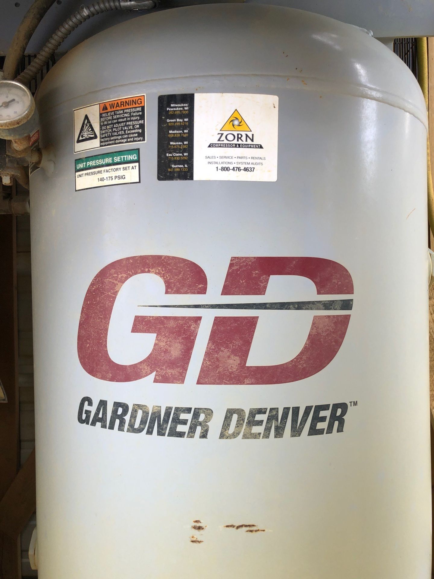 Gardner Denver Model VR5-8 Reciprocating Air Compressor, S/N D167495, (2017), 5 hp; V - Subj to Bulk - Image 2 of 2