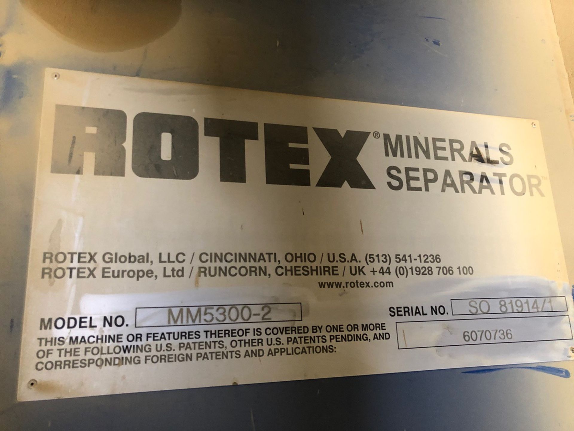 Rotex Model MM5300-2 5-Level Mineral Separator Screens, S/N S081914/1, Asset #SCR04; - Subj to Bulk - Image 2 of 2