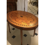 Painted and inlaid satinwood table. Circa 1890/1900
