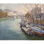 'View of Paris' Norman Edgar RGI (1948 -      ) Oils on canvas  25x29 cm Frame size   39x43 cm