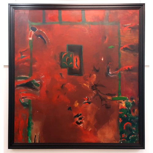 David Armitage (born 1943) 'Red Painting' 1990 oil on canvas canvas size: 1760 x 1640mm Within a - Image 2 of 2