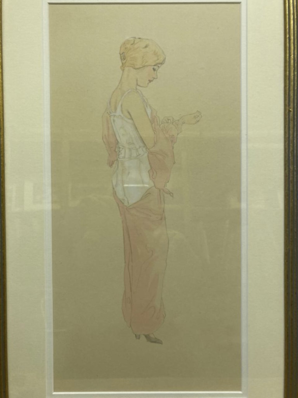 Raphael Kirchner  (Vienna 1876 – New York 1917)WatercoloursImage 44x22 cmsframe 59x35 cms‘Young - Image 5 of 5