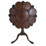 A George III Irish mahogany 'bird cage' tripod supper table