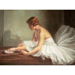 Suzanne Daynes-Grassot (French 1884-1976) A Ballerina. 50 cm x 65 cm A French School painter of