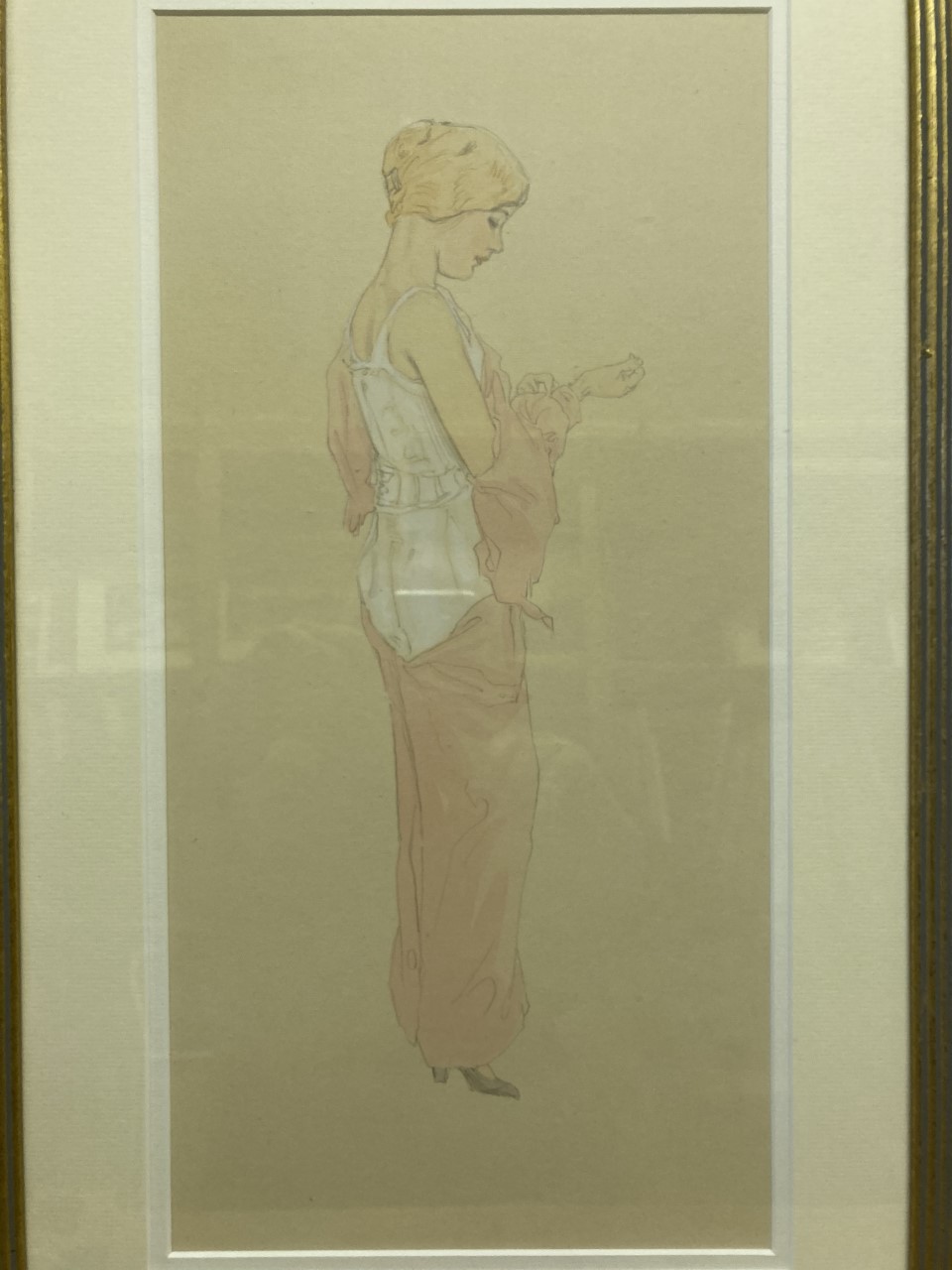 Raphael Kirchner  (Vienna 1876 – New York 1917)WatercoloursImage 44x22 cmsframe 59x35 cms‘Young - Image 2 of 5