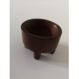 A Fijian Vintage Carved Hardwood Kava Cup.