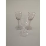 Georgian Scottish Wine glasses. Mid 18th century..