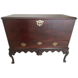 An 18th century Irish Georgian Mahogany Chippendale blanket chest