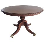 A Fine Mahogany Irish Breakfast Table Attributed to Mack Williams & Gibton