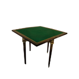This is a 19th Century parquetry inlaid card table with Ormolu gilt bronze mounts.