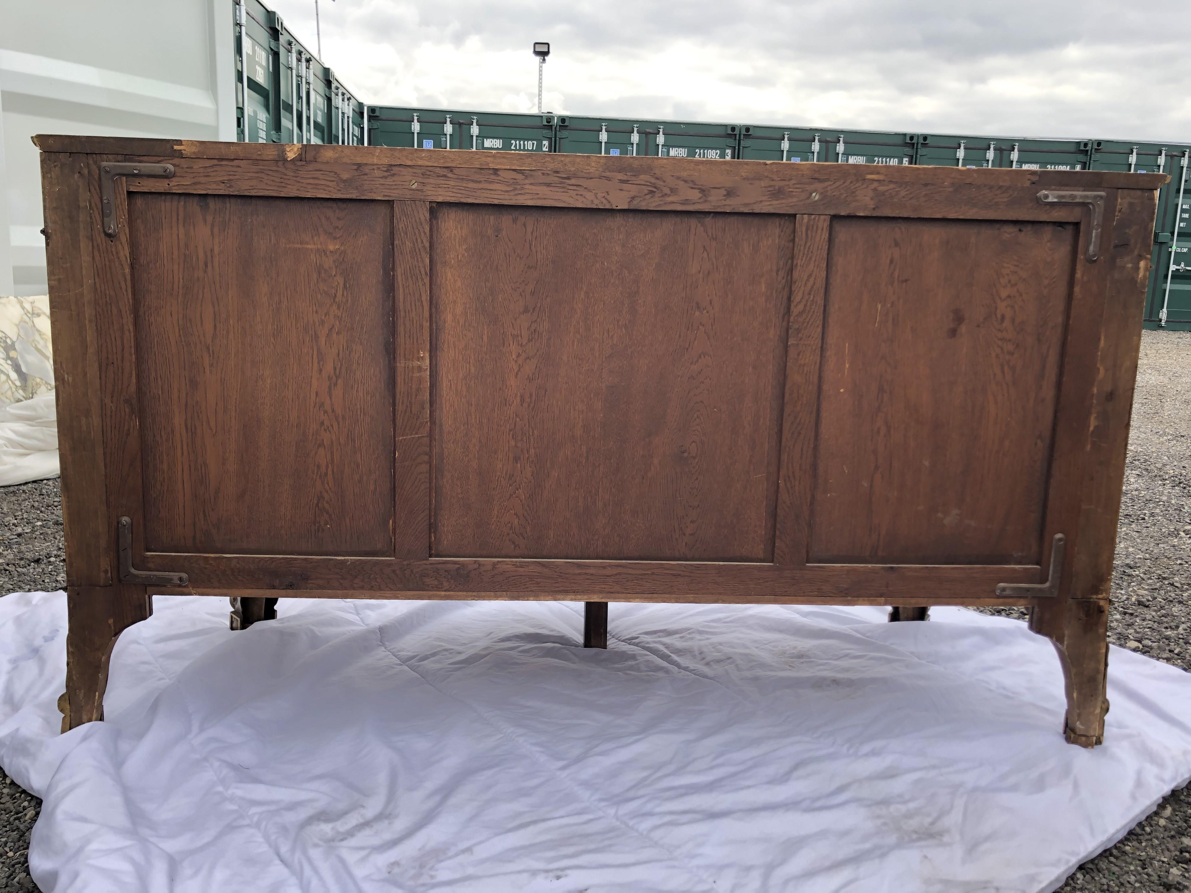 A French Late 19th Century Gilt Bronze mounted Amaranth, sycamore & Fruitwood Marquetry Commode, - Image 3 of 4