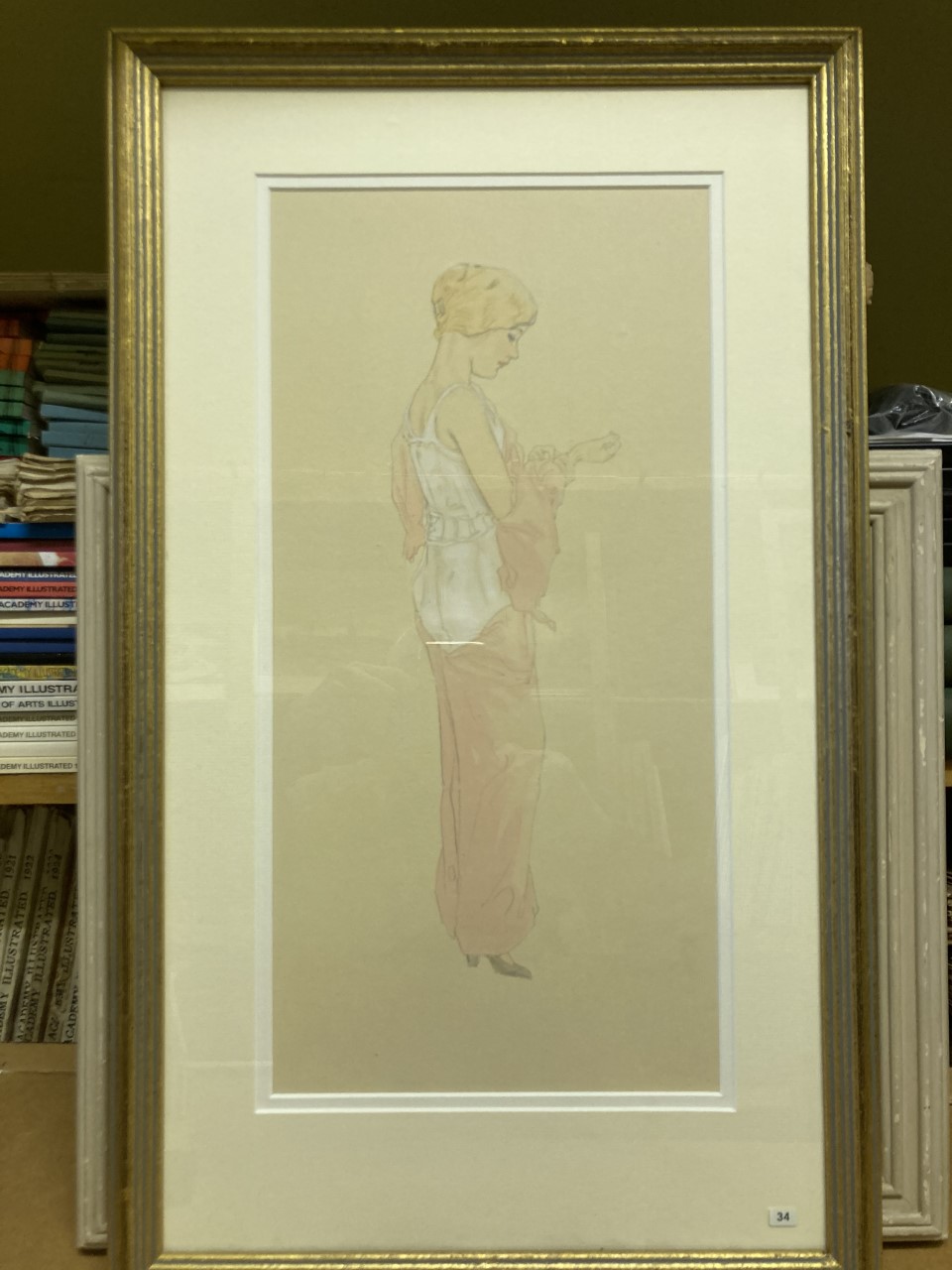 Raphael Kirchner  (Vienna 1876 – New York 1917)WatercoloursImage 44x22 cmsframe 59x35 cms‘Young - Image 3 of 5