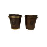 A Pair of Irish Peat Buckets.Peat buckets