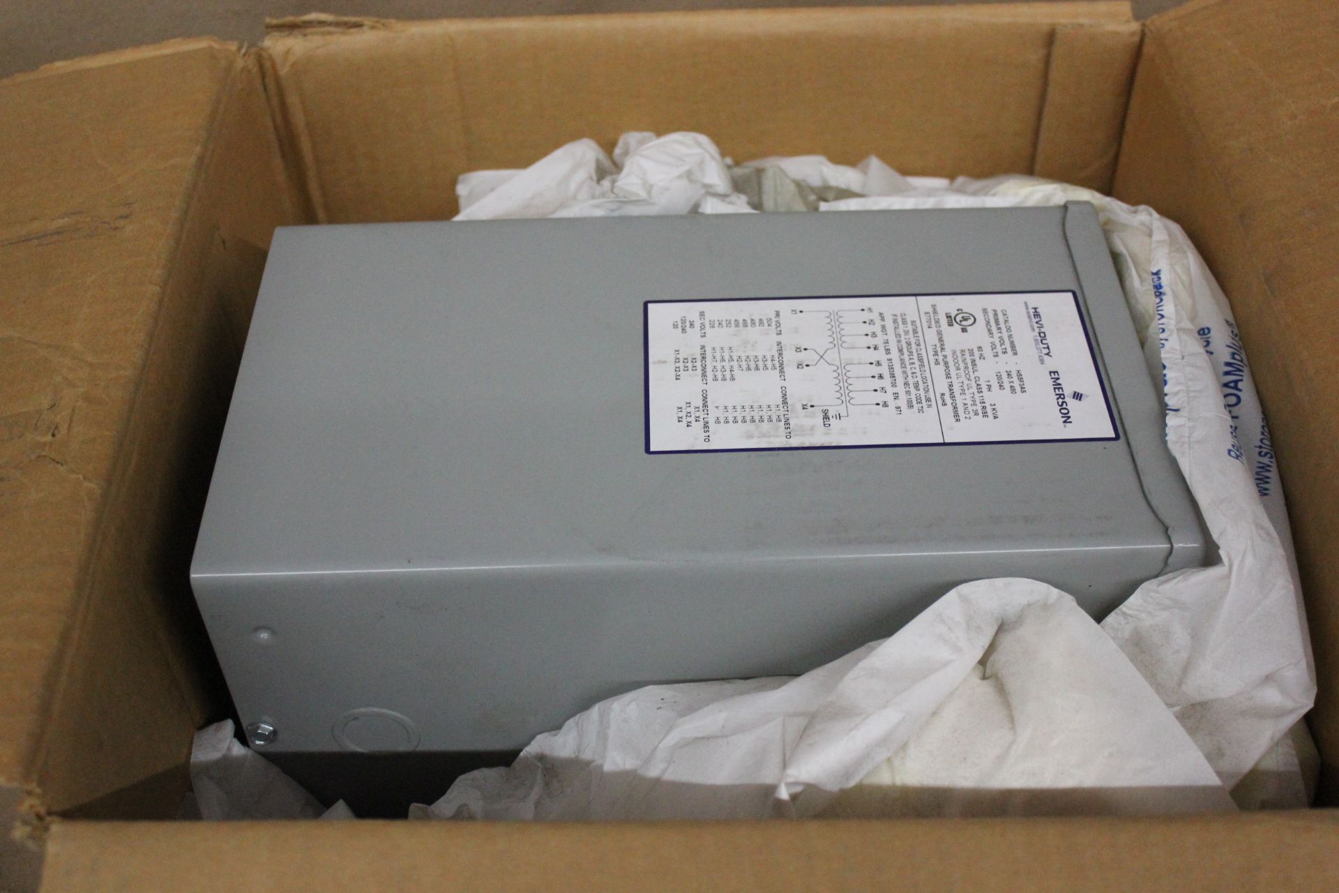 NEW EMERSON HEVI-DUTY SHIELDED GENERAL PURPOSE TRANSFORMER - Image 4 of 4