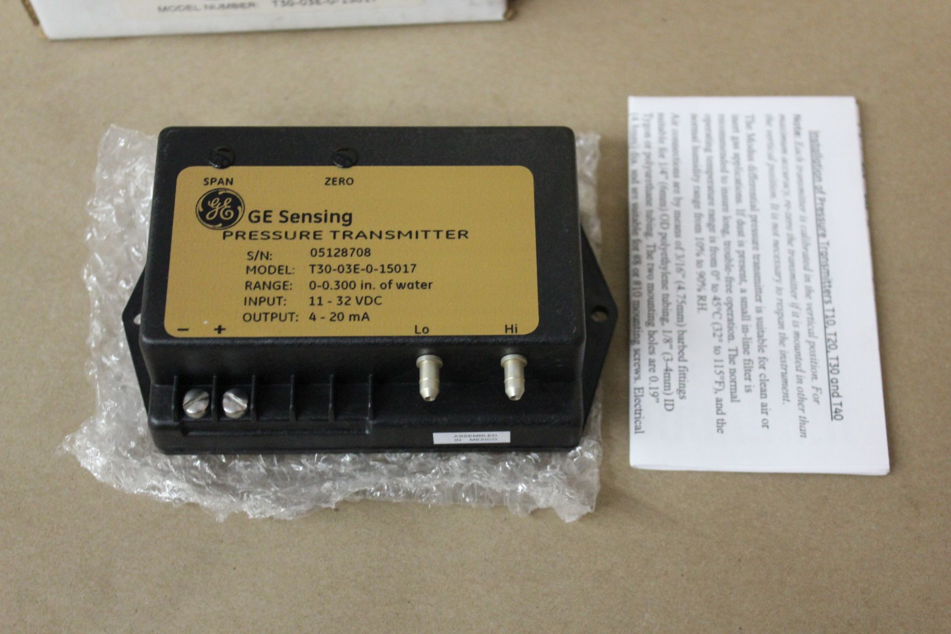 NEW GE SENSING PRESSURE TRANSMITTER - Image 2 of 2