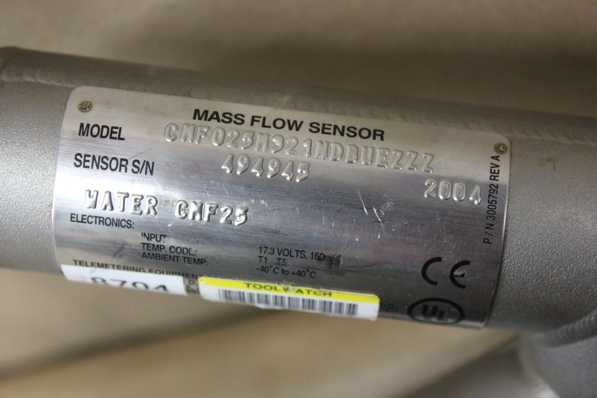 MICROMOTION MASS FLOW SENSOR - Image 6 of 11