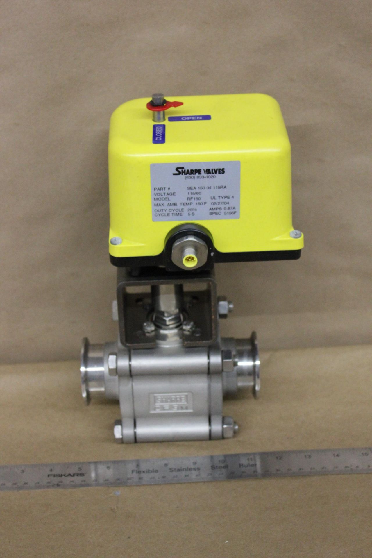 SHARPE STAINLESS STEEL BALL VALVE WITH ACTUATOR