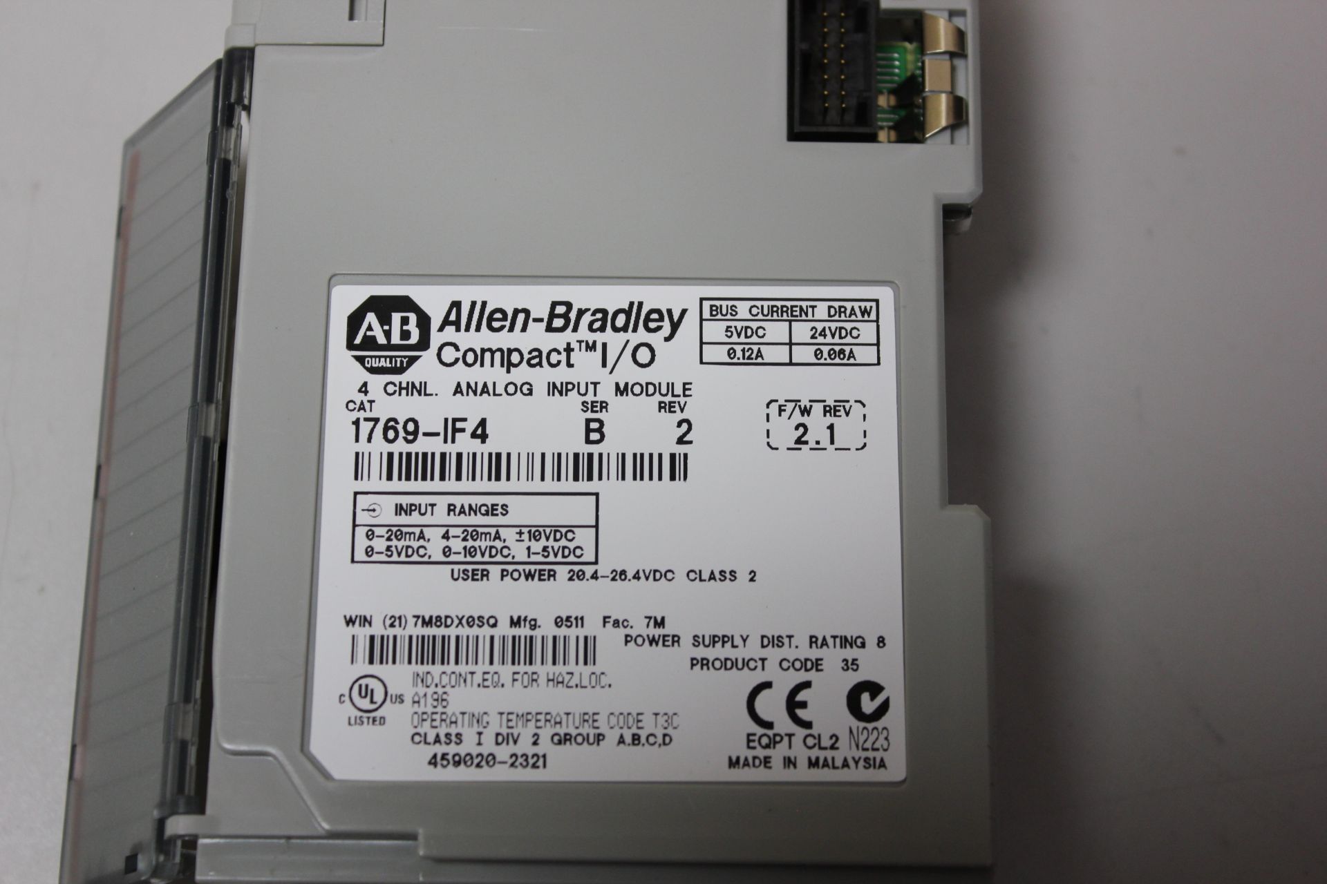 ALLEN BRADLEY COMPACTLOGIX PLC MODULE - Image 3 of 3