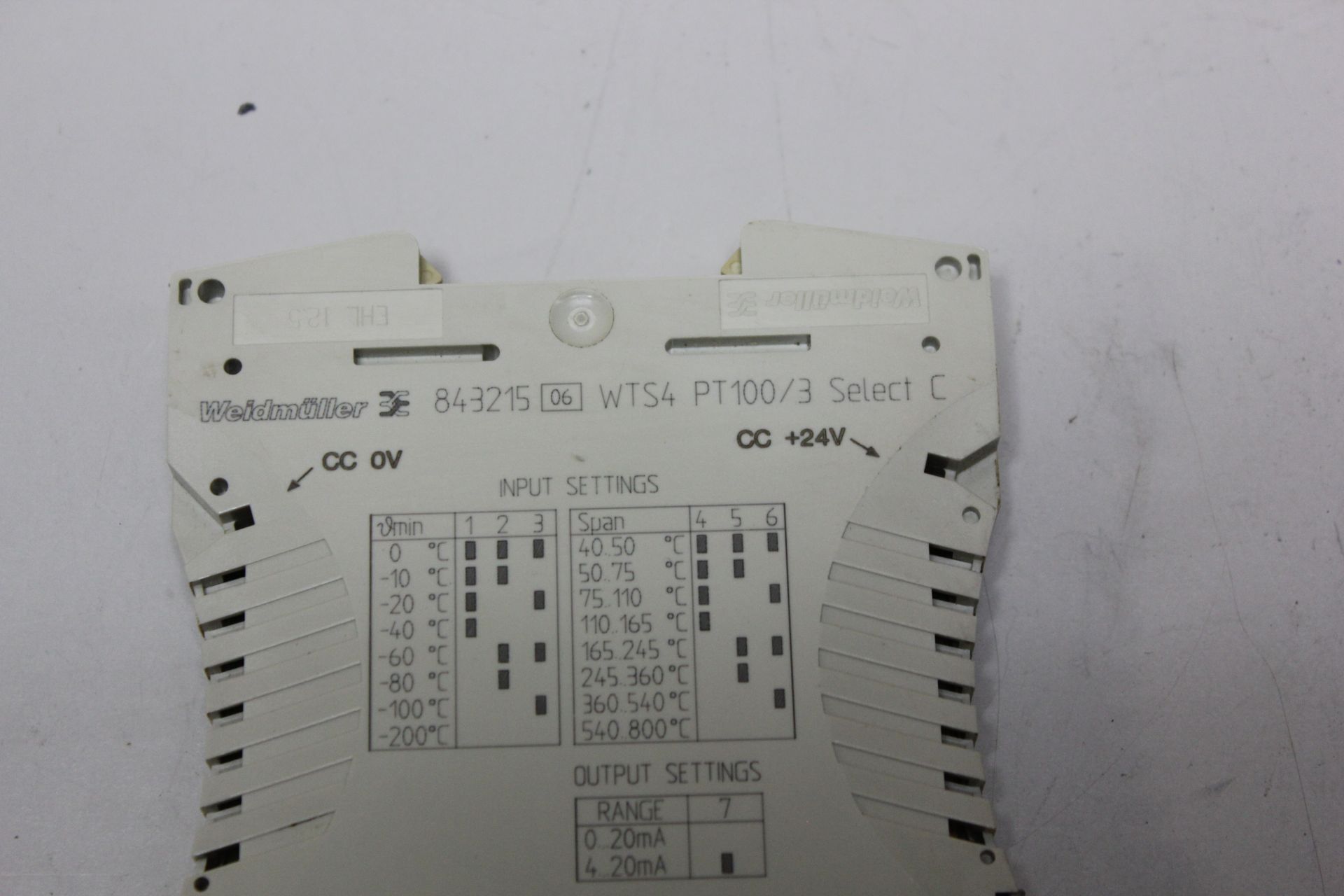 WEIDMUELLER RTD TEMPERATURE SIGNAL CONVERTER - Image 3 of 4