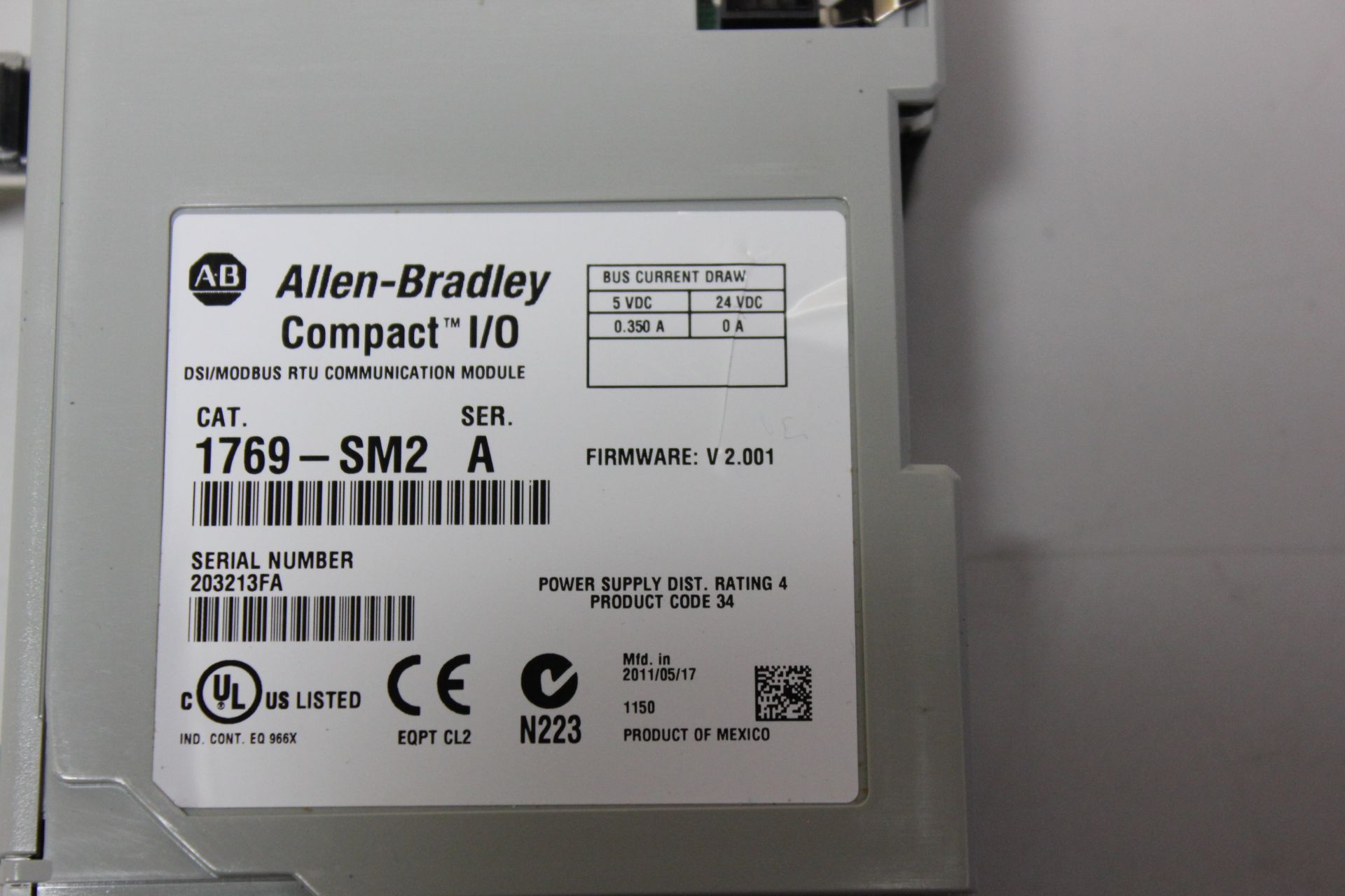 ALLEN BRADLEY COMPACTLOGIX PLC MODULE - Image 3 of 3