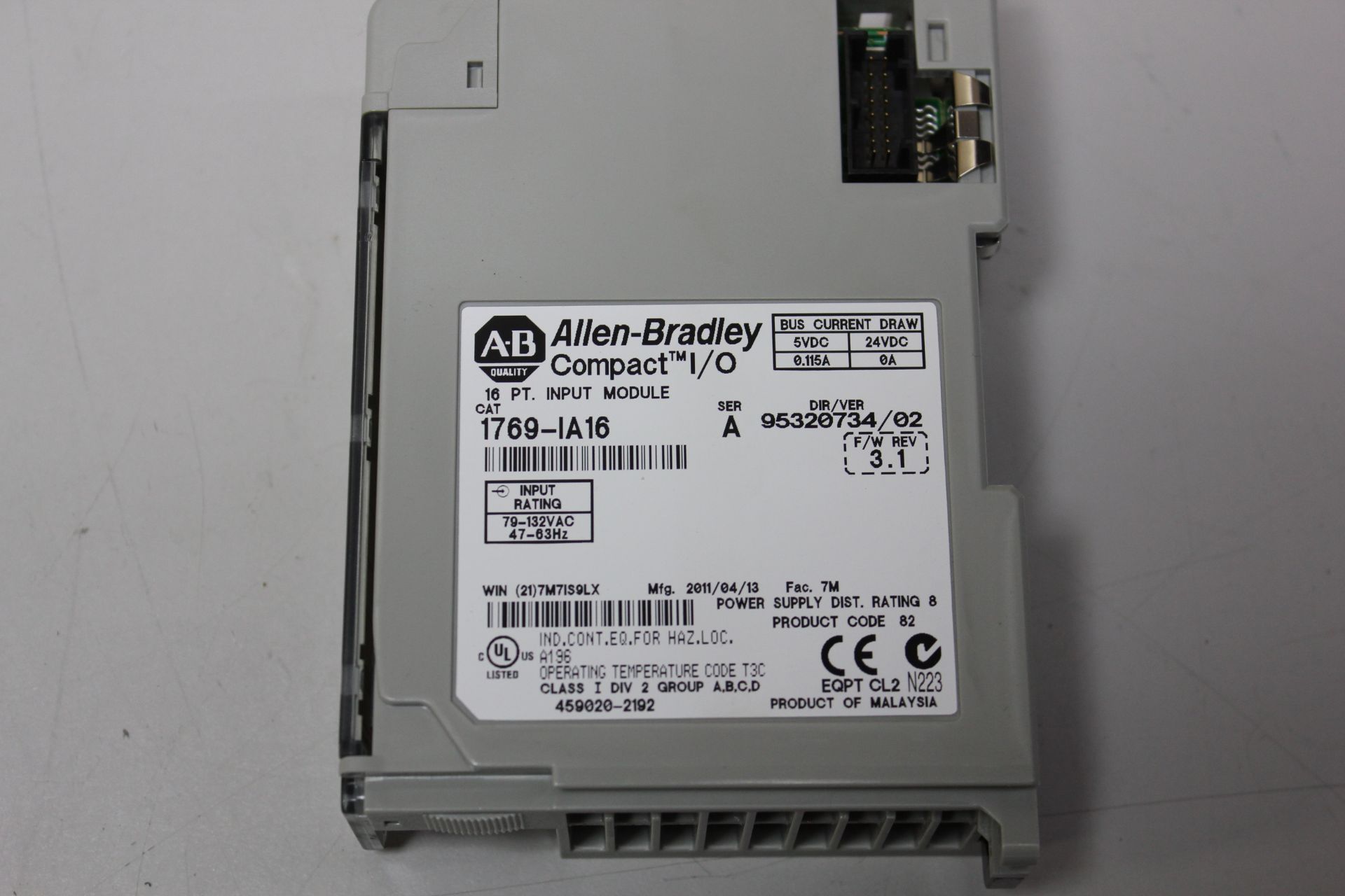 ALLEN BRADLEY COMPACTLOGIX PLC MODULE - Image 3 of 3