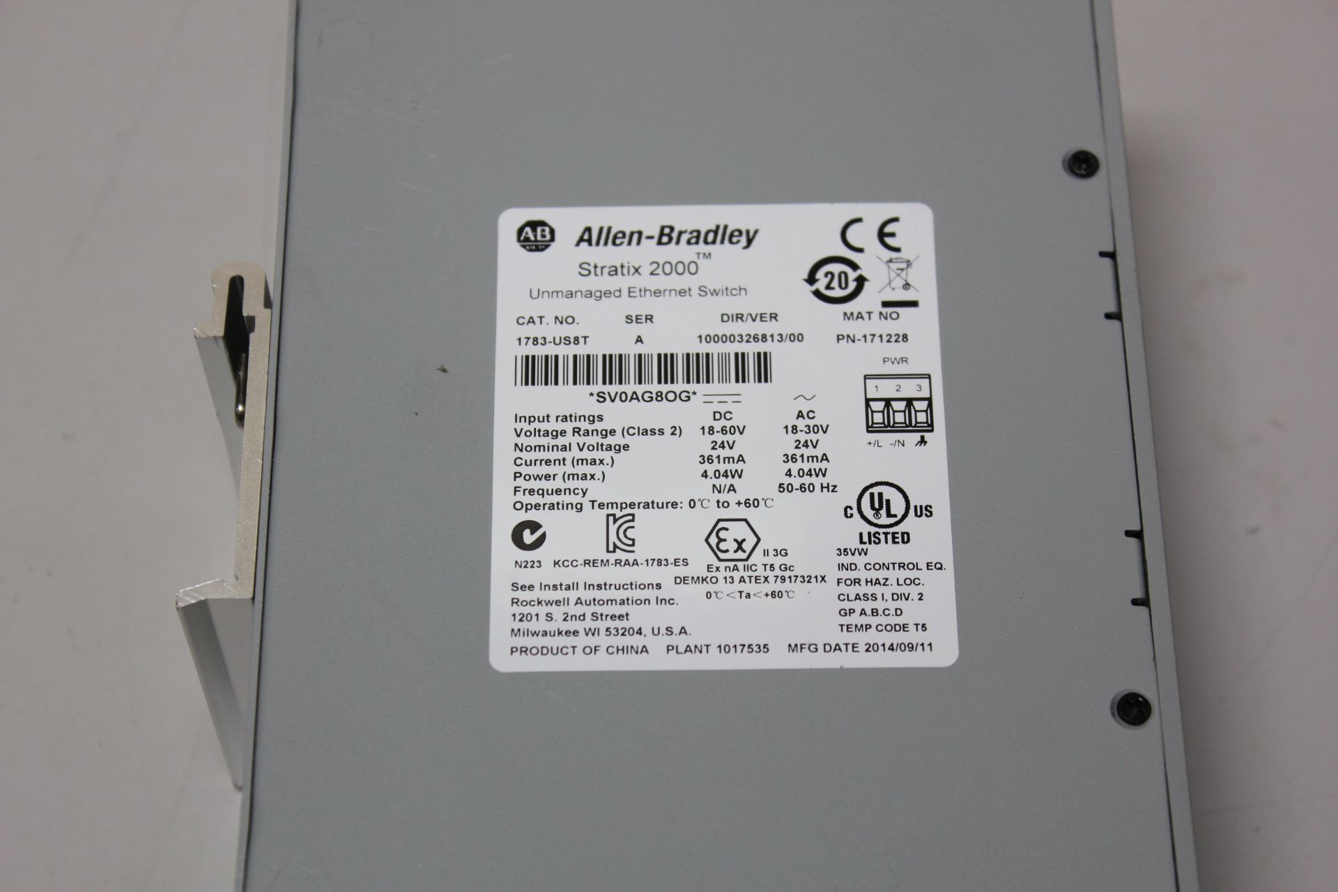 ALLEN BRADLEY STRATIX 2000 INDUSTRIAL ETHERNET SWITCH - Image 3 of 3