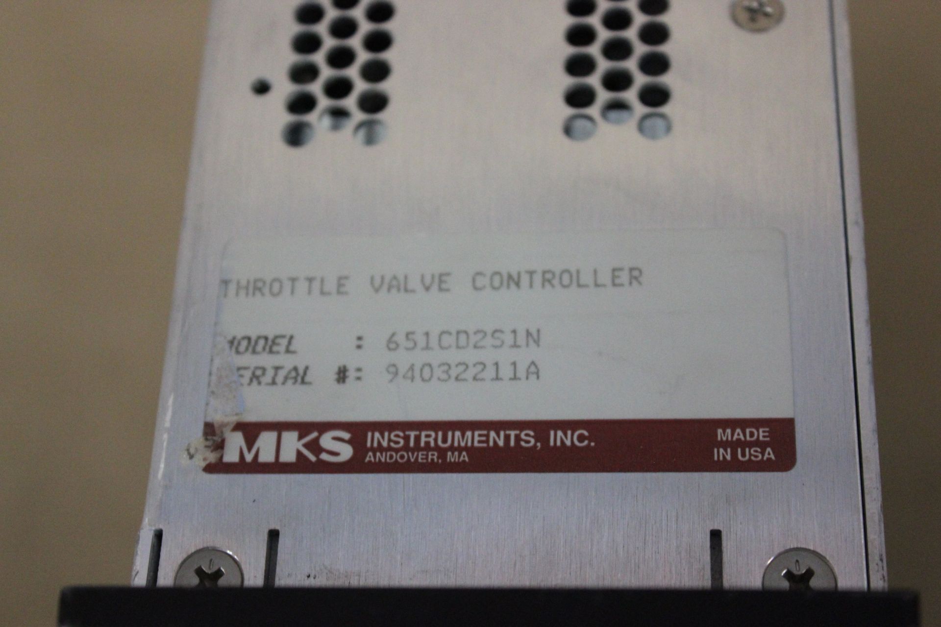 MKS TYPE 651 PRESSURE CONTROLLER - Image 6 of 6