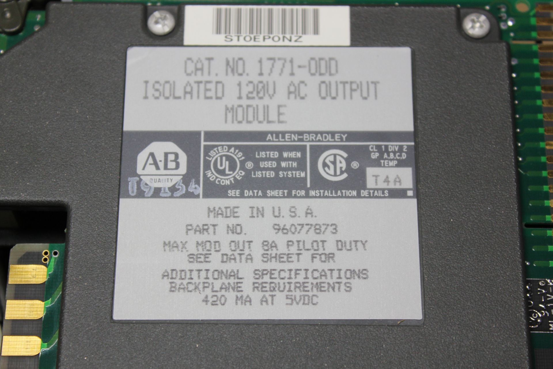 ALLEN BRADLEY 16 SLOT PLC RACK WITH MODULES - Image 12 of 14